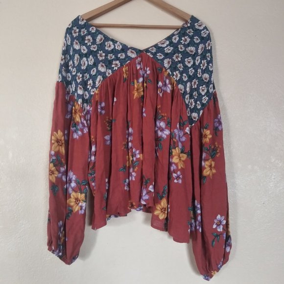 Ces Femme Floral Boho Blouse Women's Small - Picture 5 of 6